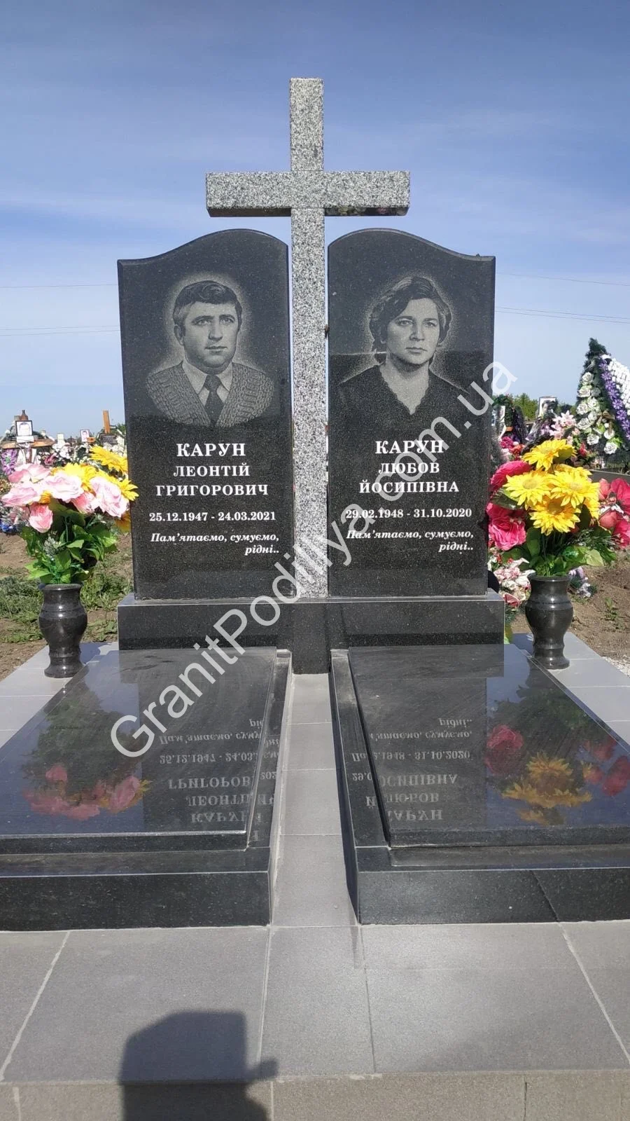 Подвійний пам'ятник з граніту - Кам'янець-Подільський | GranitPodillya